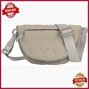 Medium Nylon Crescent Moon Shoulder Bag, Adjustable Strap, Foldable & Waterproof